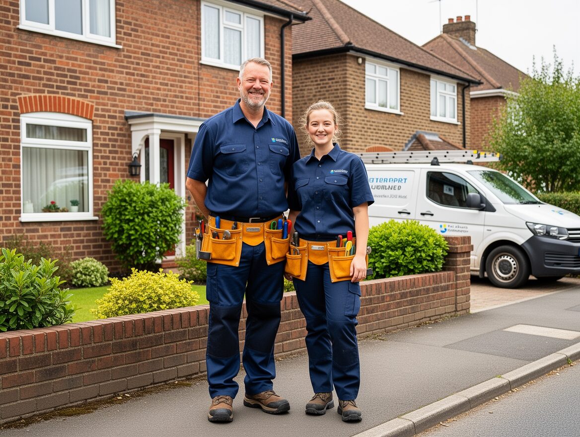 The Hemel Plumbers family team, Mark and Westley
